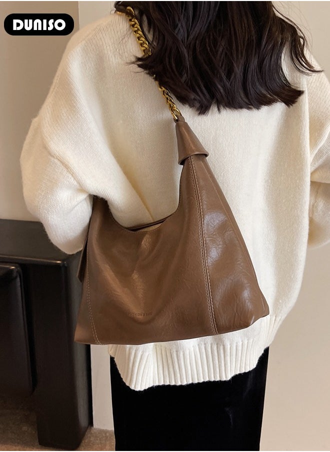 Handbags for Women, PU Leather Crossbody Bag, Shoulder Bag for Adjustable Shoulder Strap, Large Capacity Portable Satchel, Fashion Shoulder Bag for Ladies