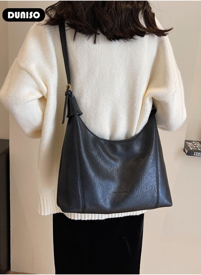 Handbags for Women, PU Leather Crossbody Bag, Shoulder Bag for Adjustable Shoulder Strap, Large Capacity Portable Satchel, Fashion Shoulder Bag for Ladies