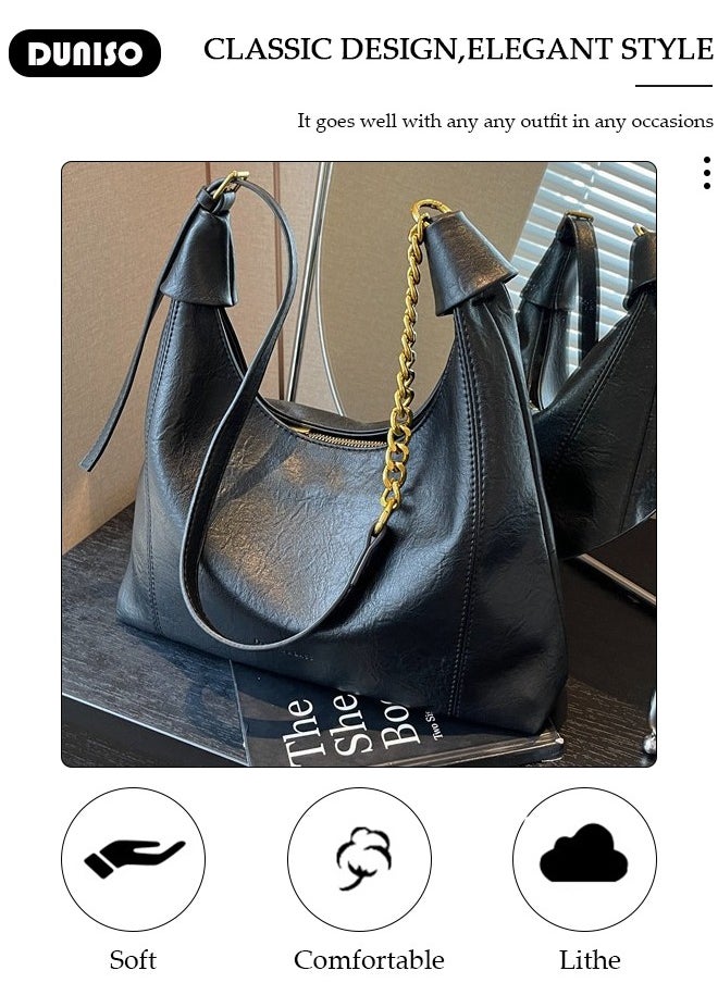Handbags for Women, PU Leather Crossbody Bag, Shoulder Bag for Adjustable Shoulder Strap, Large Capacity Portable Satchel, Fashion Shoulder Bag for Ladies