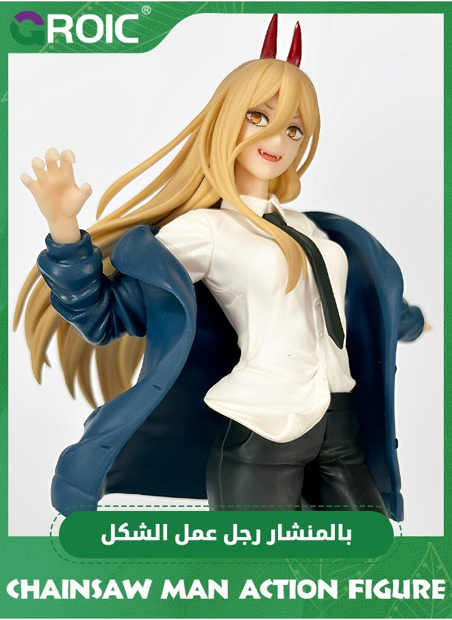 Chainsaw Man Action Figures - 7.9'' Chainsawman Power II Figure, Bandai Spirits Vibration Stars Figure PVC Model Statue Toy, Model Figure for Collectors and Display, Gift Idea for Kids & Adults
