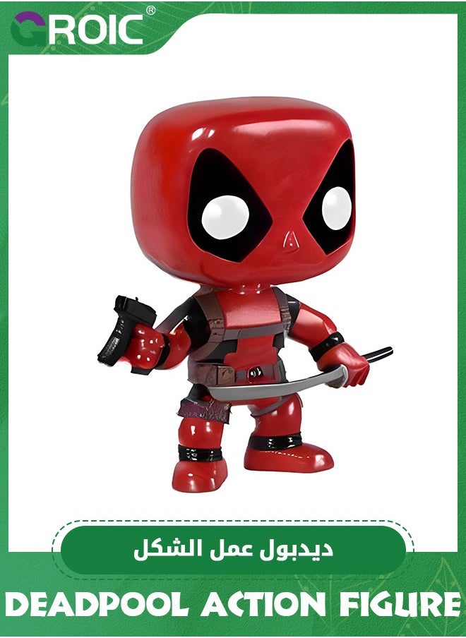 Movie Themed Action Figure - 3.75'' Deadpool Figure with Gun and Sword, Collectible Action Figures Toy, Model Figure for Collectors and Display, Gift Idea for Kids & Adults