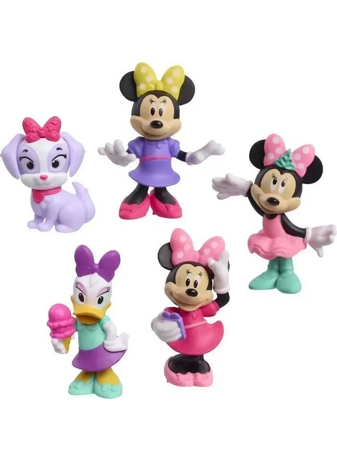 Disney Junior Minnie Mouse Collectible Figure Set (6 cm, Pack of 5)