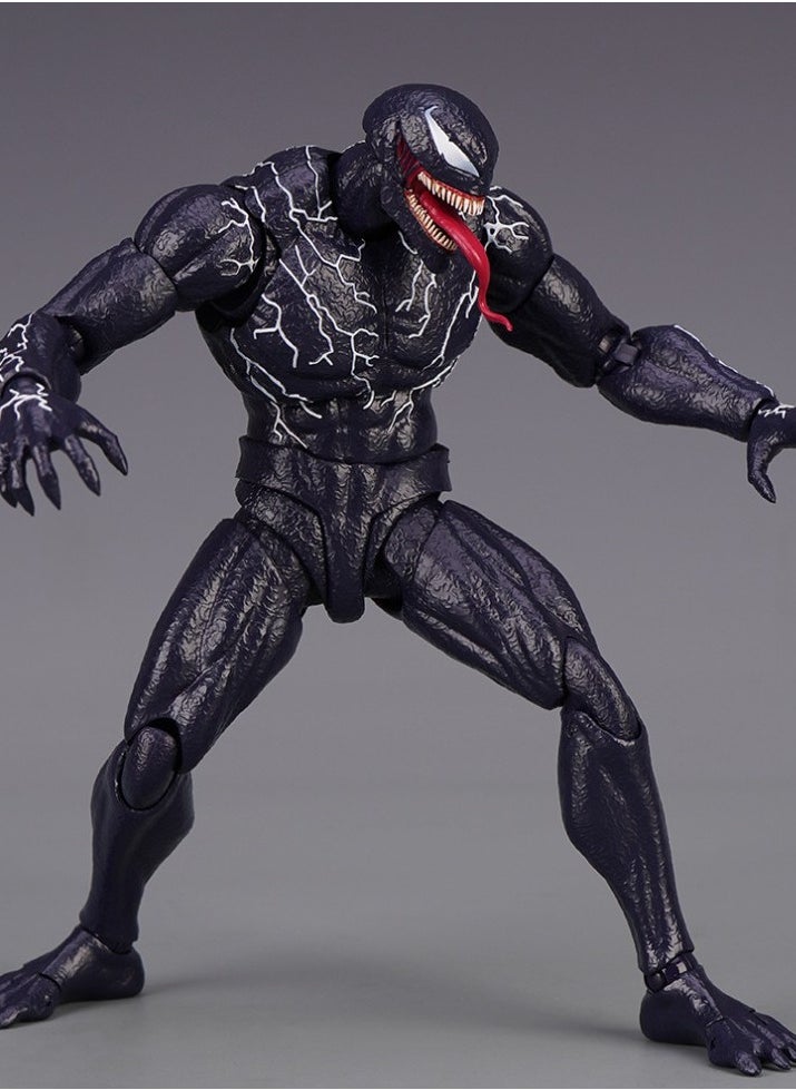 Venom Action Figure Amazing Spiderman Carnage Anime Action PVC Figure Movable Characters Model Statue Toys Desktop Ornaments or Kids Boys Birthday Gift-Venom (Updated Version Venom)