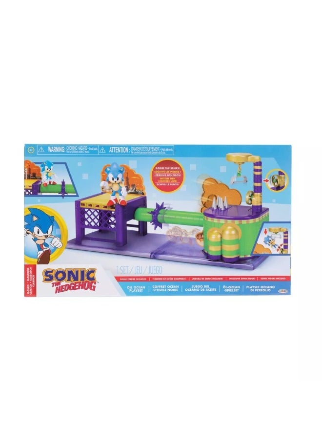 Classic Sonic The Hedgehog Oil Ocean Playset (9 Pieces)