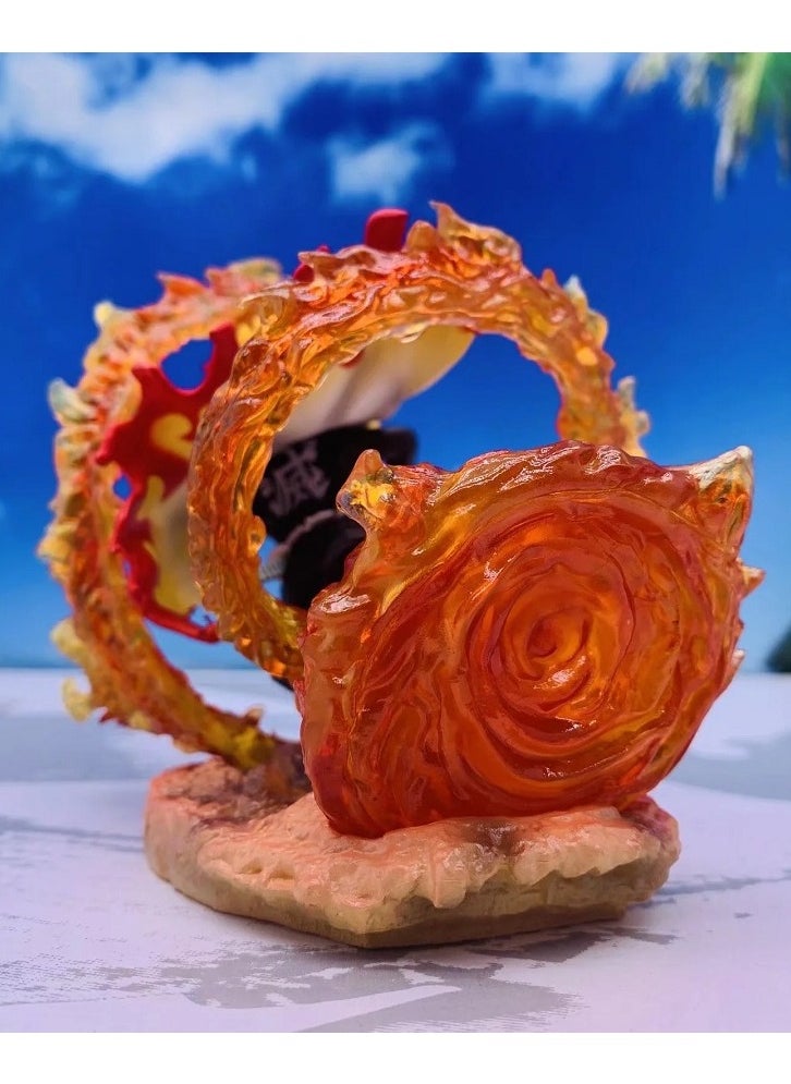Valuable Figurine and Model of Kyojuro Rengoku Flame Pillar in the Nine Pillars' Resonance for Collection