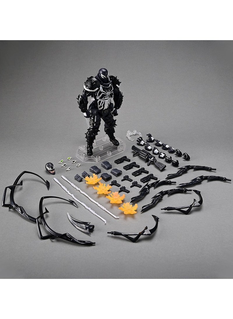 Venom Kaiyodo Tamashii Nations Venom Agent Articulated Model Figure for Toy Decoration and Present 21.8 cm