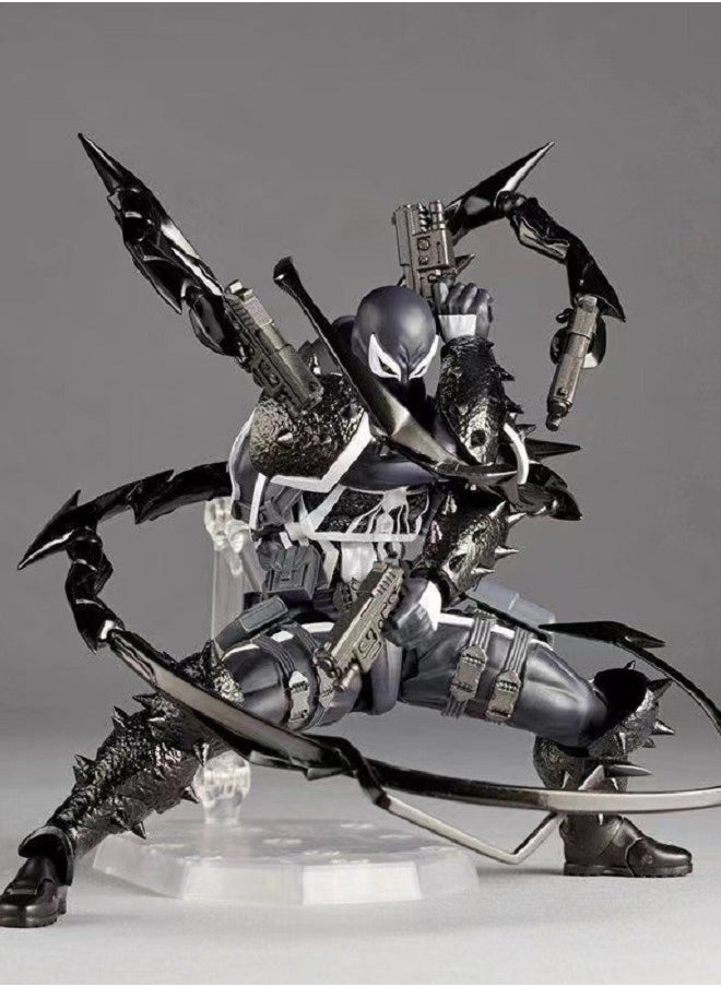 Venom Kaiyodo Tamashii Nations Venom Agent Articulated Model Figure for Toy Decoration and Present 21.8 cm