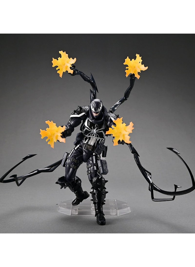 Venom Kaiyodo Tamashii Nations Venom Agent Articulated Model Figure for Toy Decoration and Present 21.8 cm