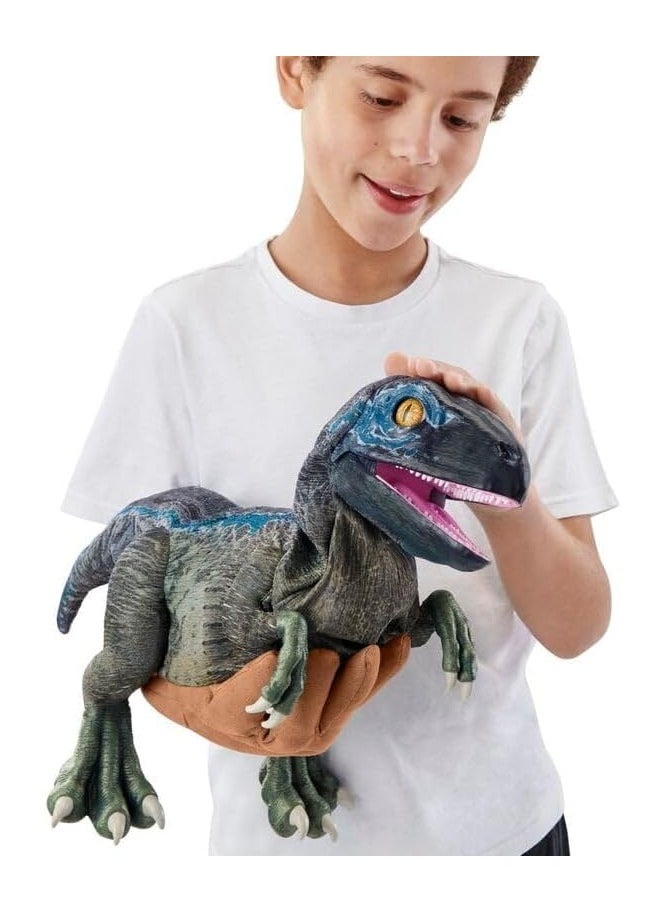 Jurassic World REAL FX Baby Blue Dinosaur Toy | Hyper-Realistic Animatronic with Life-Like Movements & Real Movie Sounds | Official Jurassic World Dominion Toy | Ages 8+