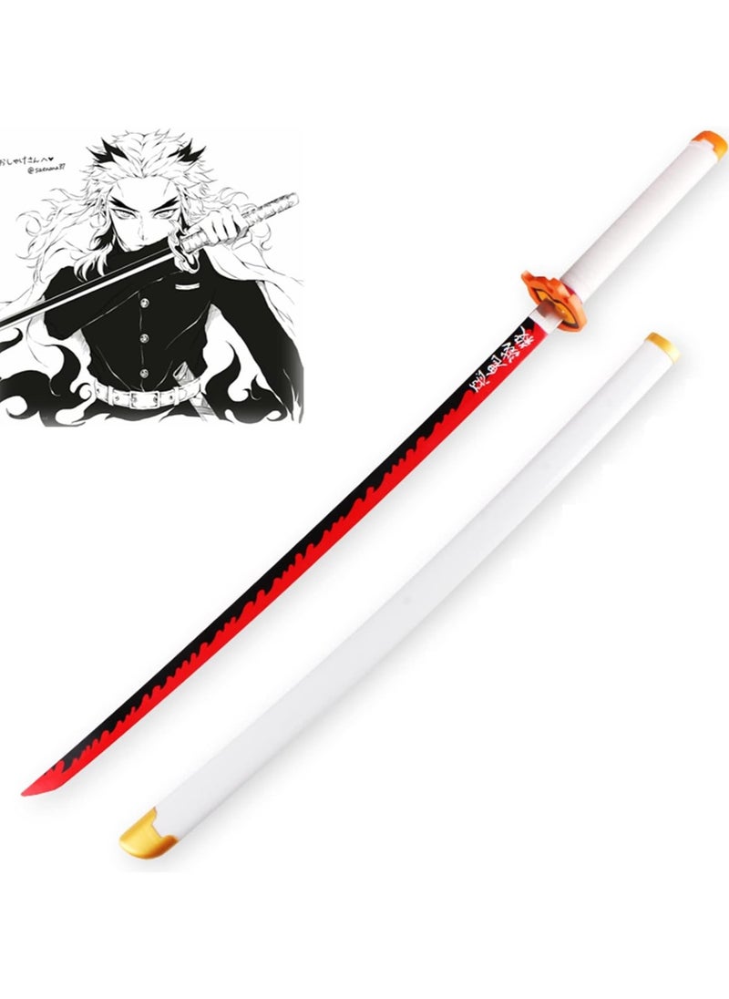 Roronoa Zoro Anime Samurai Cosplay Sword,Shusui,Bamboo Blade Katana,About 104CM,For Role Playing and Collection White & Red