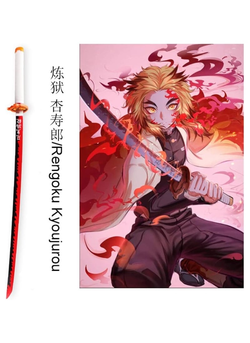 Roronoa Zoro Anime Samurai Cosplay Sword,Shusui,Bamboo Blade Katana,About 104CM,For Role Playing and Collection White & Red