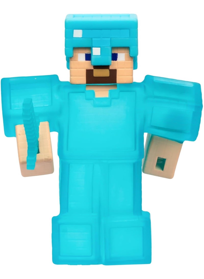 Minecraft Hero Pack Steve Figure | Stretchable & Squishy Goo-Filled Toy | Durable & Engaging Play | Stretches 3X Size | Perfect for Collectors