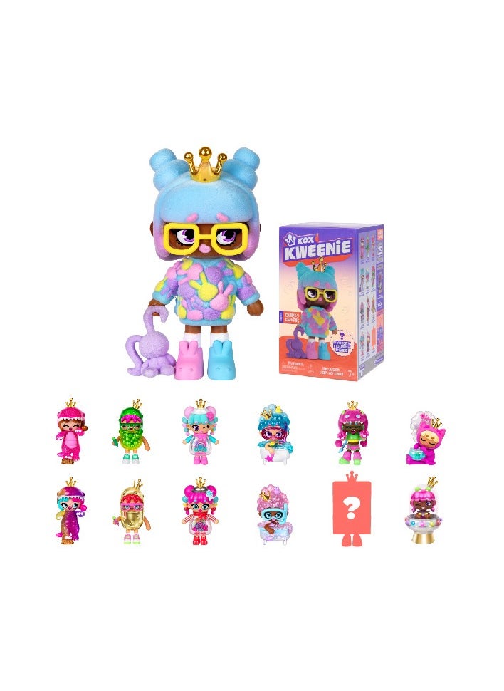 Kweenie Mystery Quirky Kweens 4-Inches, Assorted 1 Piece (Style & Color May Vary) | XOX Kweenie Figurine | Collectible Doll | Includes Display Case | Collectible Figurine | Perfect Gift for Girls & Collectors!