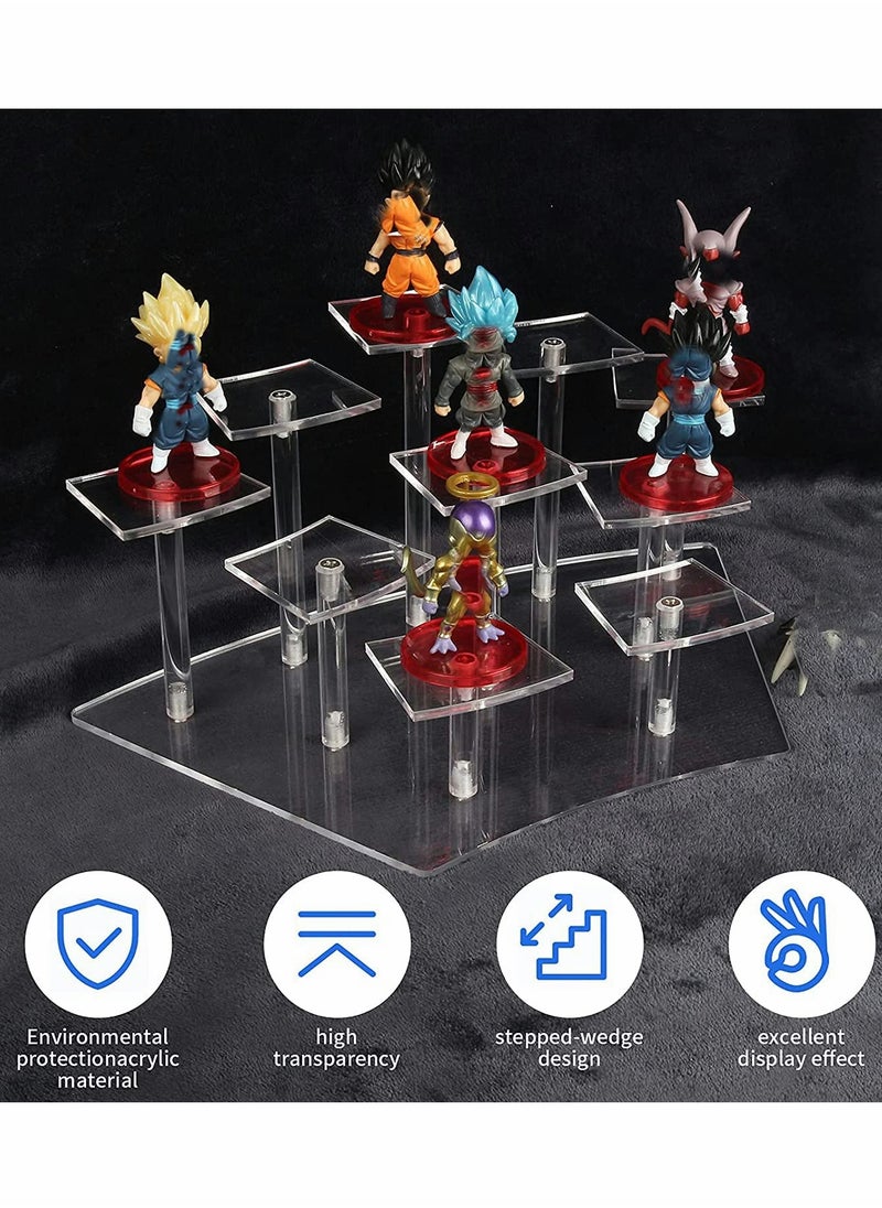 Acrylic Display Stand Risers for Collectibles, Toys, Dolls, and Jewelry Showcase