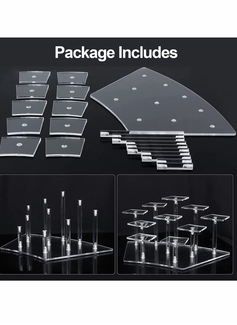 Acrylic Display Stand Risers for Collectibles, Toys, Dolls, and Jewelry Showcase