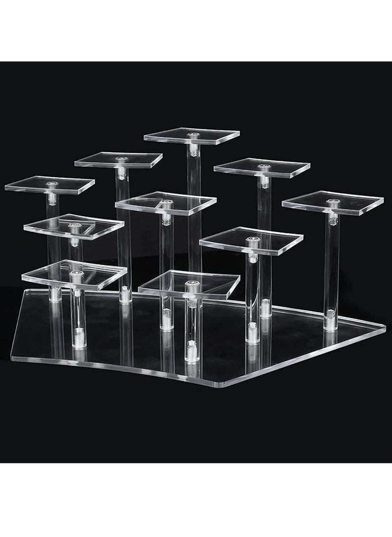 Acrylic Display Stand Risers for Collectibles, Toys, Dolls, and Jewelry Showcase