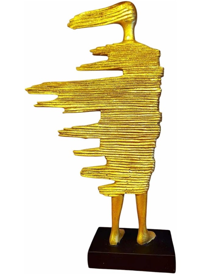 Wendy statue for art decoration, home, cafe or living room (Gold)