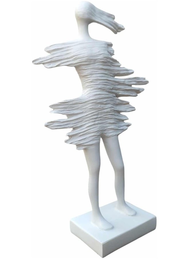 Wendy statue for art decoration, home, cafe or living room (white)