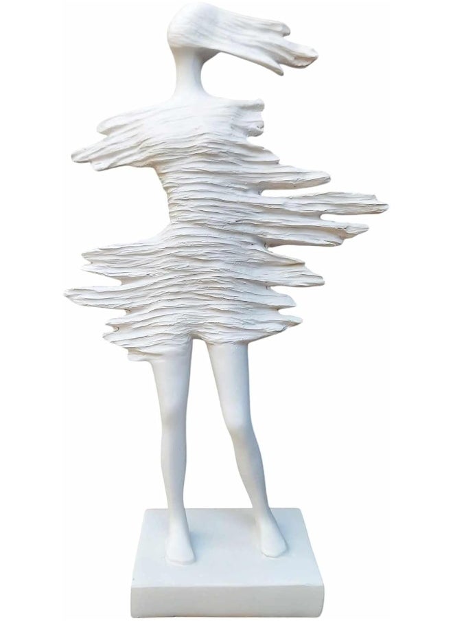 Wendy statue for art decoration, home, cafe or living room (white)