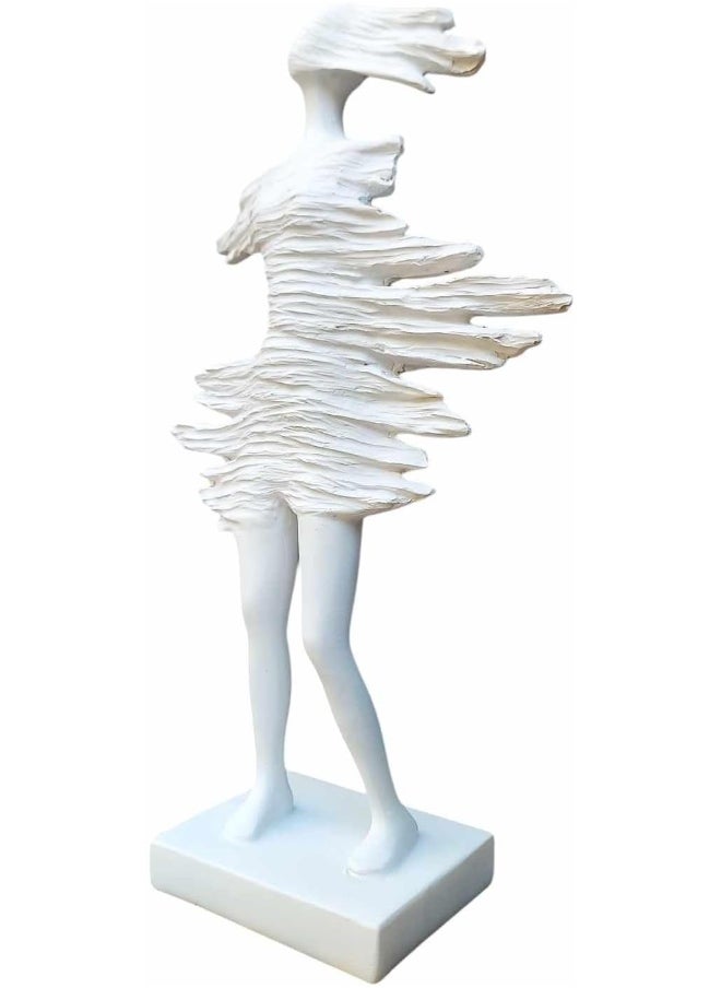 Wendy statue for art decoration, home, cafe or living room (white)