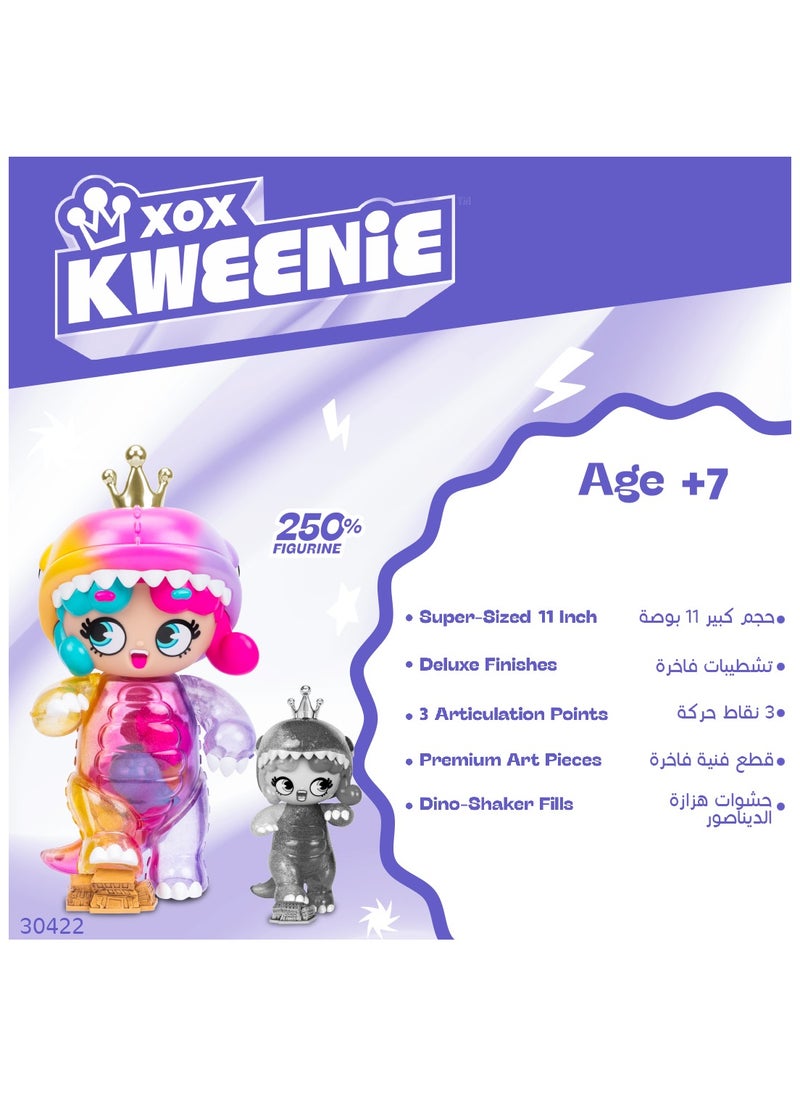 Kweenie Deluxe Kween Of Rawr 11 Inches | XOX Kweenie Figurine |  Collectible Doll | Collectible Figurine | Perfect Gift for Girls & Collectors!