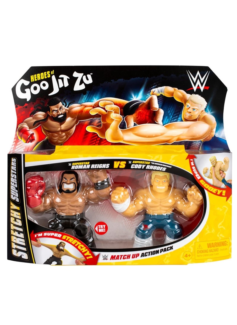 Heroes Of Goo Jit Zu WWE Match Up Action Pack - Roman Reigns Vs Cody Rhodes