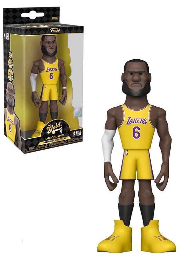 Gold Funko Los Angeles Lakers NBA Star LeBron James Action Figure Toys Gifts