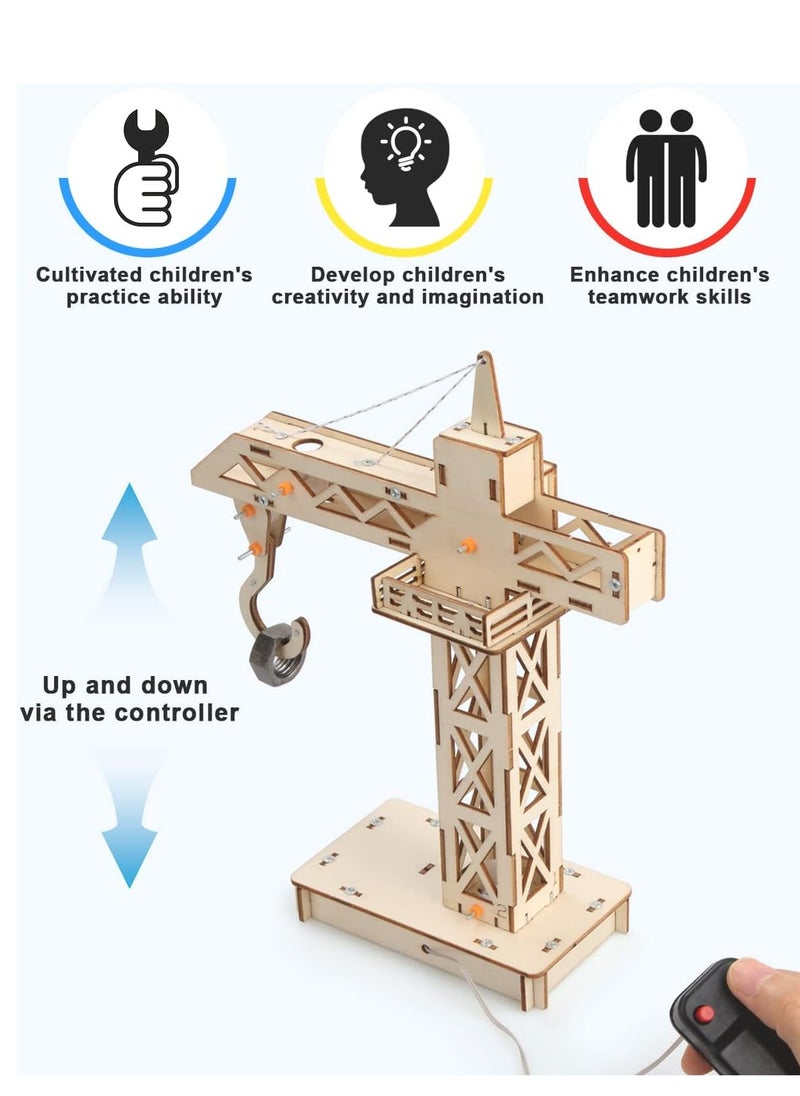 4 in 1 STEM Kits, STEM Projects for Kids Ages 8-12, Assembly 3D Wooden Puzzles, Building Toys, Educational Science Craft Model Kit, Gift for Boys and Girls 8 9 10 11 12 Years Old, 4 Pcs