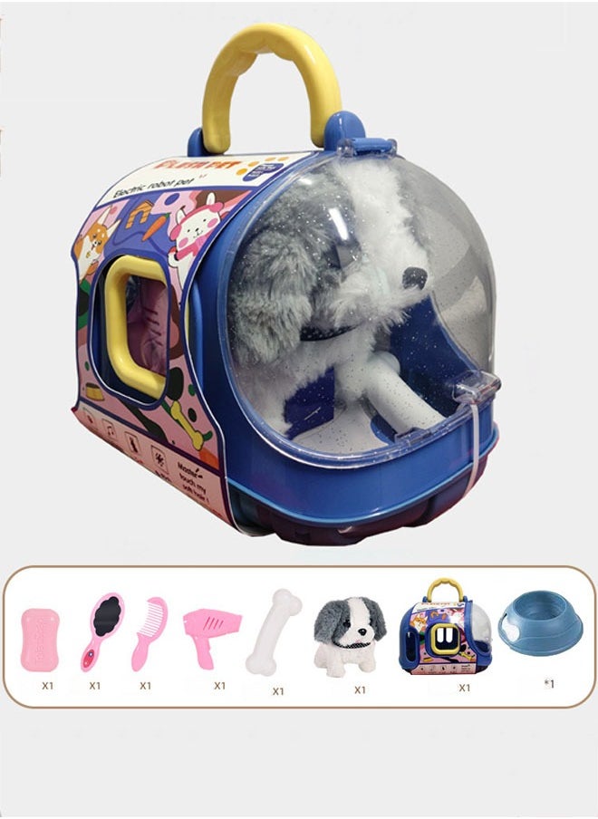 Electric Husky Dog Puppy Can Walk, Bark And Wag Its Tail, Educational Play House Toys For Infants And Young Children