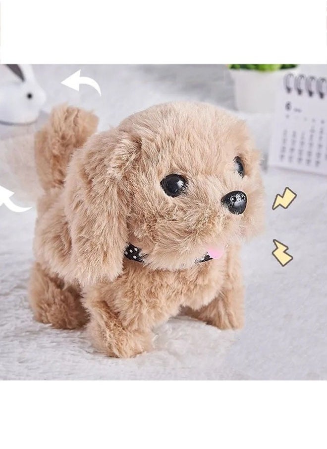 Electric Golden Dog Puppy Can Walk, Bark And Wag Its Tail, Educational Play House Toys For Infants And Young Children