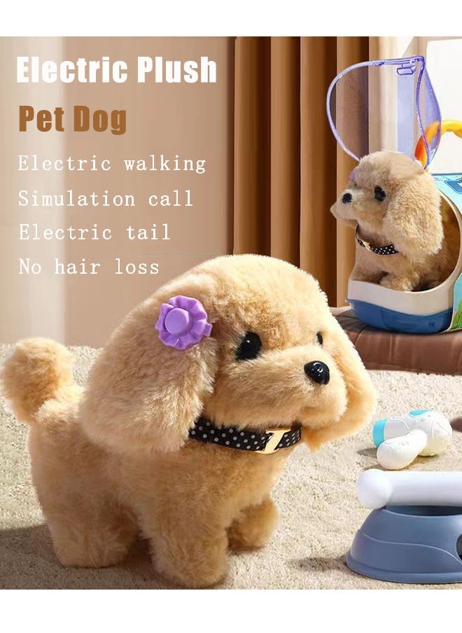 Electric Corgi Dog Puppy Can Walk, Bark And Wag Its Tail, Educational Play House Toys For Infants And Young Children