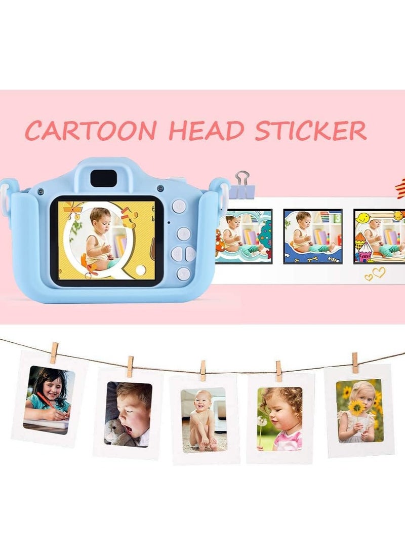 Kids HD Camera for Girls/Boys, 3-9 Year Old Toys for Girls/Boys, Christmas Birthday Gift for Age 6-9 Girls/Boys Kids Digital Dual Camera, Selfie HD Camera for Kids, 32GB Memory Card (BLUE)