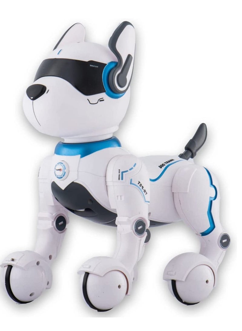 remote control robot dog toy with touch function and voice control rc dog robots toys for kids 3 10 year old and up smart and dancing robot toy imitates animals mini pet dog robot