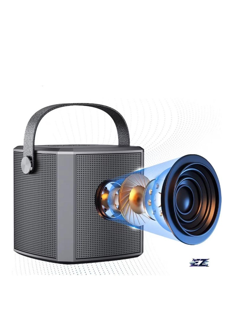 Portable Bluetooth Karaoke Speaker for Kids & Family | Wireless PA System with Built-In Microphone | Rechargeable, Easy-to-Use, Ideal for Karaoke Parties, Outdoor Fun, Home Entertainment, and Singing Sessions | Perfect Gift for Children