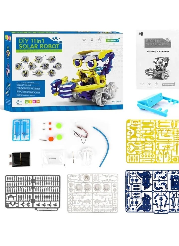 STEM Projects for Kids Ages 8-12 Solor Robot Kits with Unique LED Light Educational Building Toys Science Experiment Kit Gift for Boys 8-12 Years Old