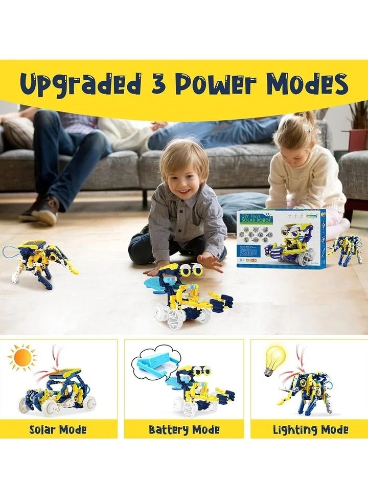 STEM Projects for Kids Ages 8-12 Solor Robot Kits with Unique LED Light Educational Building Toys Science Experiment Kit Gift for Boys 8-12 Years Old