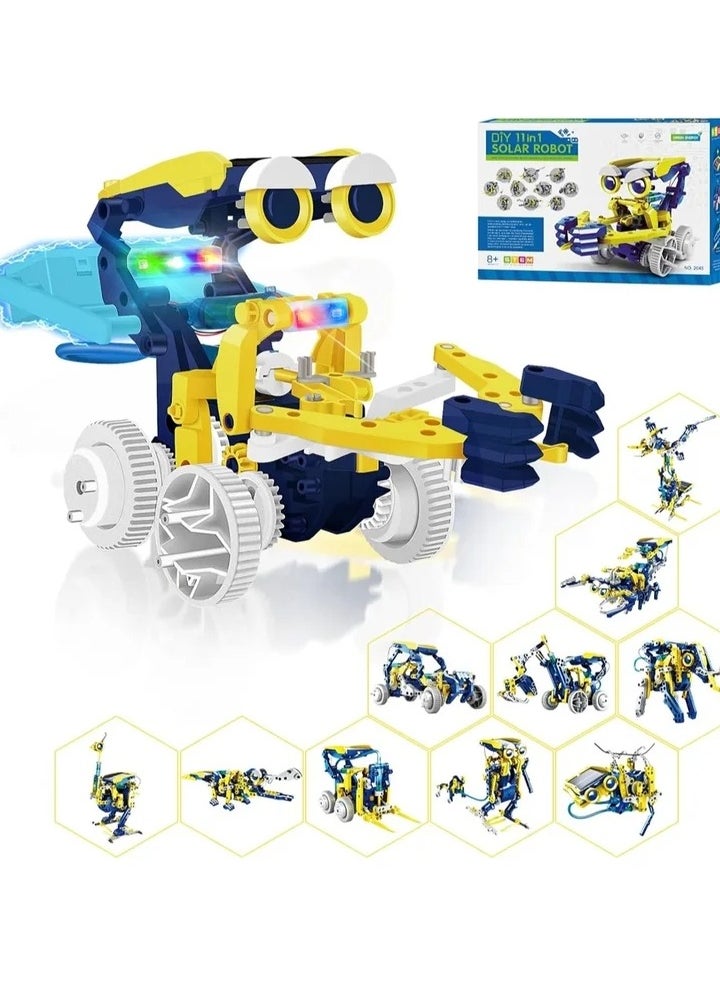 STEM Projects for Kids Ages 8-12 Solor Robot Kits with Unique LED Light Educational Building Toys Science Experiment Kit Gift for Boys 8-12 Years Old