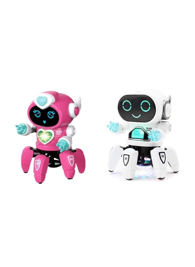 2 IN 1 SGT-Bot Robot Pioneer Colorful Lights and Music All Direction Movement Dancing Robot Toys for Boys and Girls