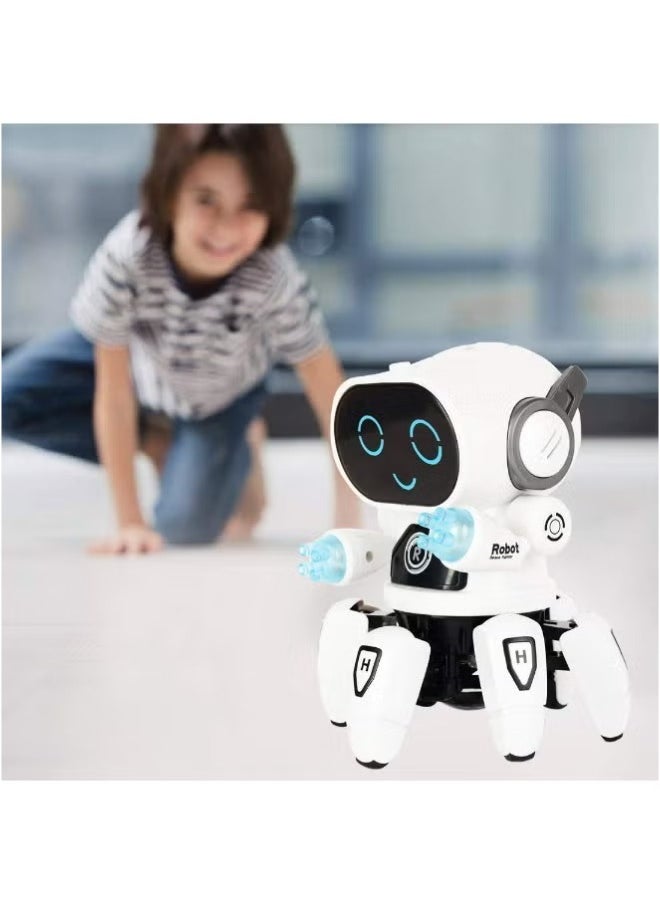 2 IN 1 SGT-Bot Robot Pioneer Colorful Lights and Music All Direction Movement Dancing Robot Toys for Boys and Girls (WHITE+PINK)