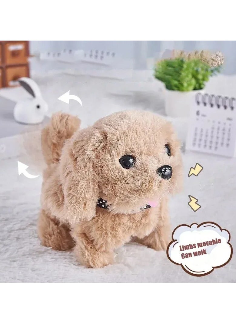 Interactive Electronic Dog – Walking, Barking & Tail Wagging Plush Puppy Toy for Kids, Adorable Golden Retriever Style with Dog Cage & Call Function – Perfect Birthday & Holiday Gift