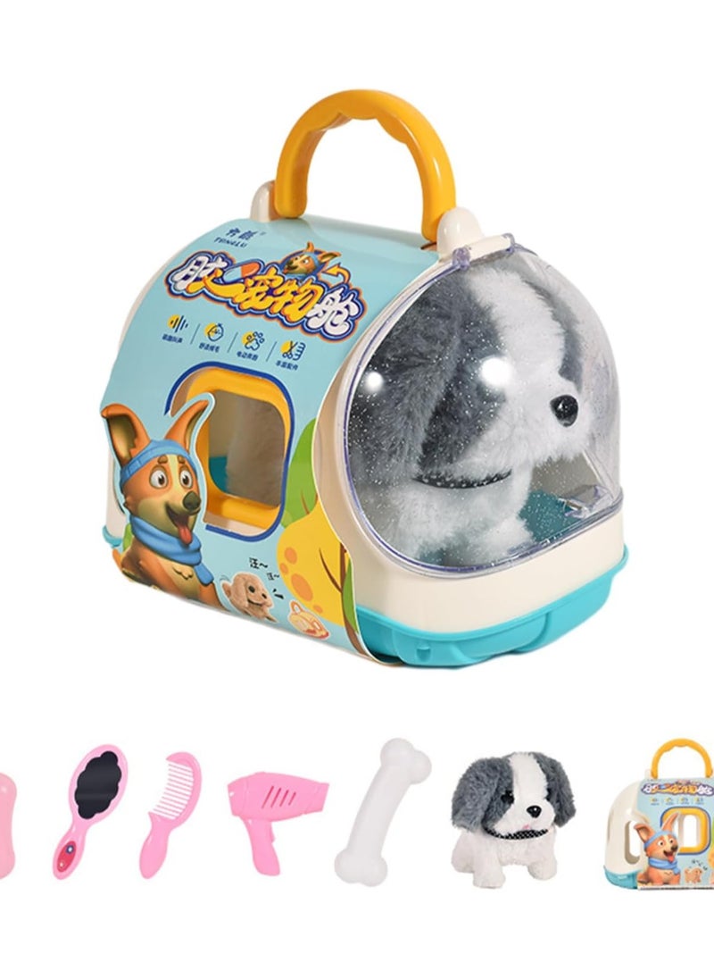Electric Husky Dog Puppy Can Walk, Bark And Wag Its Tail, Educational Play House Toys For Infants And Young Children
