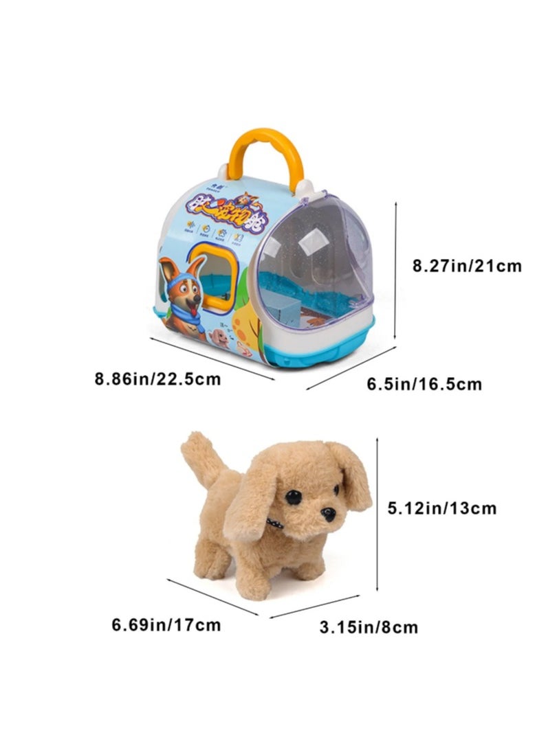 Electric Golden Dog Puppy Can Walk, Bark And Wag Its Tail, Educational Play House Toys For Infants And Young Children