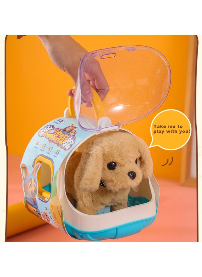 Electric Golden Dog Puppy Can Walk, Bark And Wag Its Tail, Educational Play House Toys For Infants And Young Children