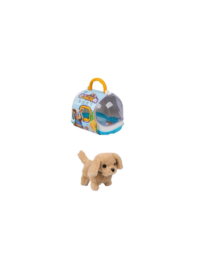 Electric Golden Dog Puppy Can Walk, Bark And Wag Its Tail, Educational Play House Toys For Infants And Young Children