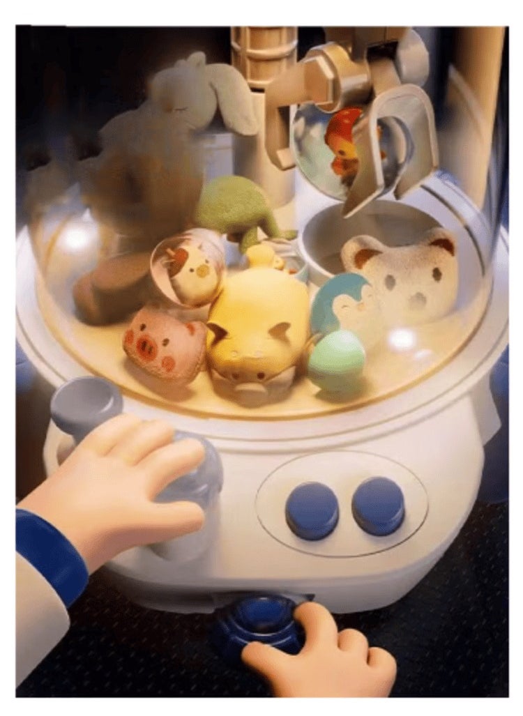 Twist, Play, and Collect: Egg Machine & Clip Doll Toys for Kids (Blue)