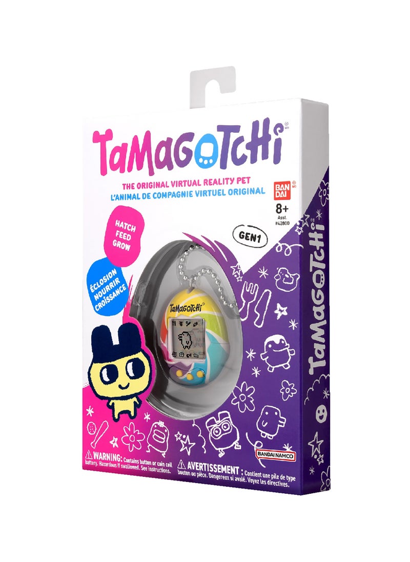 Tamagotchi Original Candy Swirl, Battery Operated | Electronic Pet | Retro Virtual Pet | Toys for Kids, Girls and Boys | Interactive Game | Digital Pet