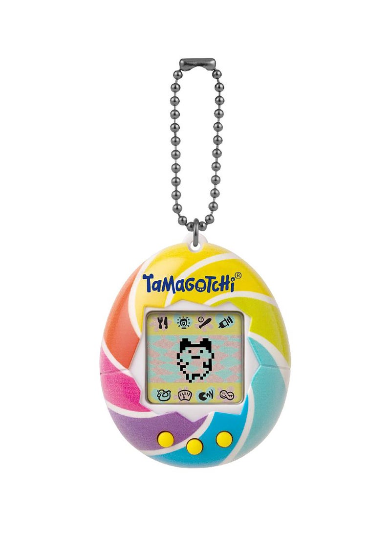 Tamagotchi Original Candy Swirl, Battery Operated | Electronic Pet | Retro Virtual Pet | Toys for Kids, Girls and Boys | Interactive Game | Digital Pet