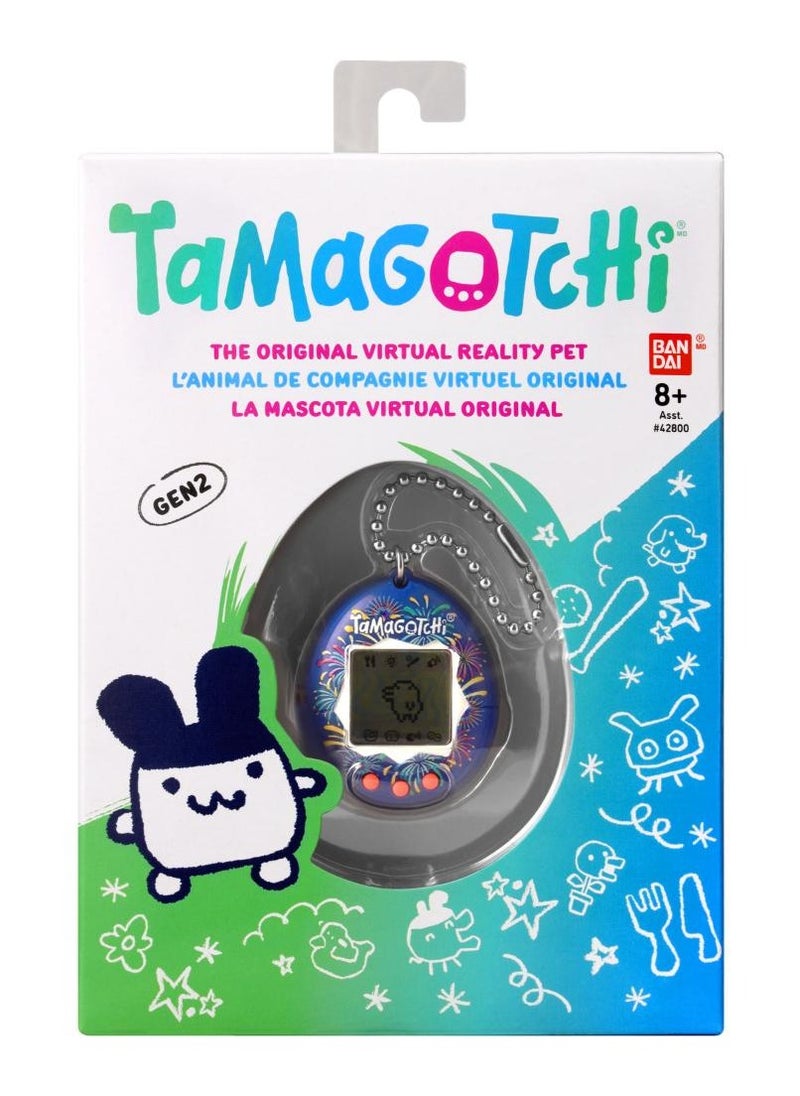 Tamagotchi Original Fireworks, Battery Operated | Electronic Pet | Retro Virtual Pet | Toys for Kids, Girls and Boys | Interactive Game | Digital Pet