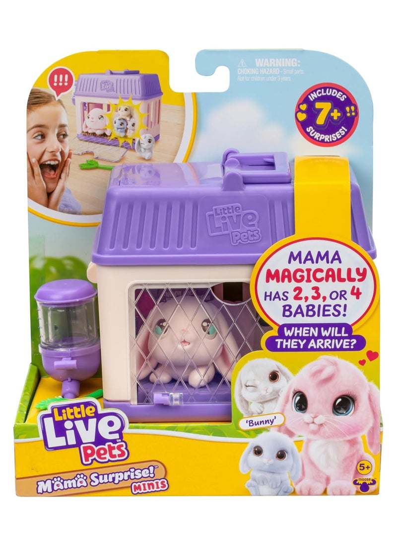 Little Live Pets Mama Surprise S4 Mini Bunny Playset | Interactive Pet | Surprise Babies | Fun Accessories | Cute & Engaging Play for Kids