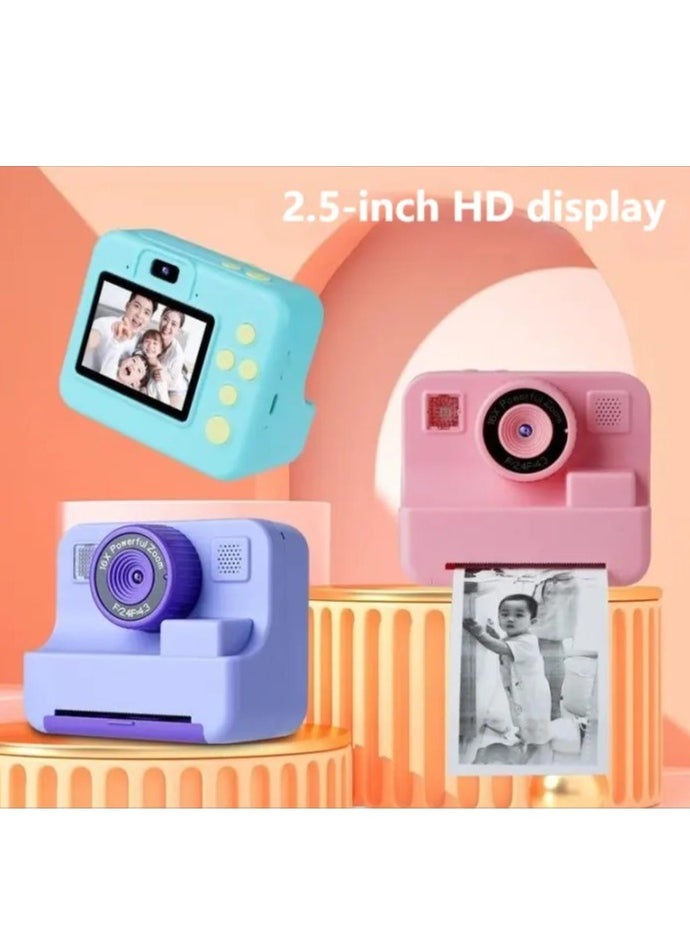Kids Instant Print Camera - 1080P HD Digital Video Camera with Printer, 2.4